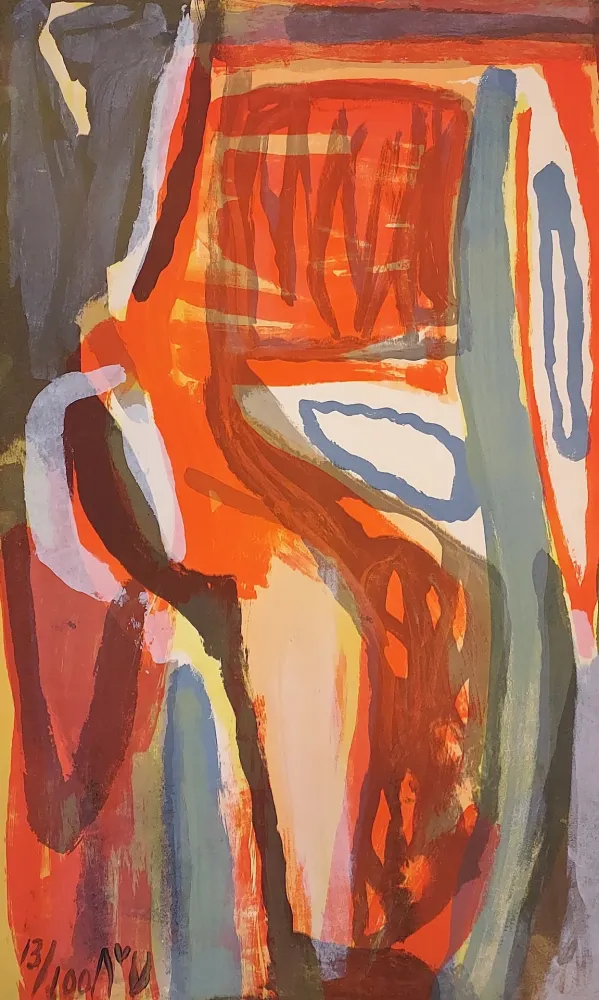 リトグラフ Van Velde - MP 133 - Ecoute