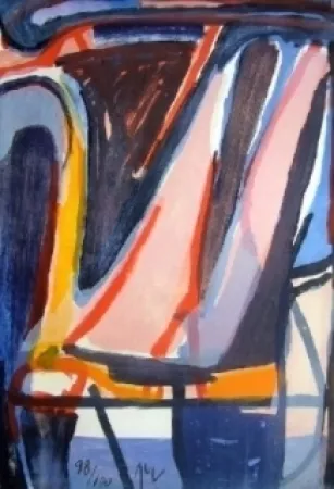 リトグラフ Van Velde - MP-143 Changement