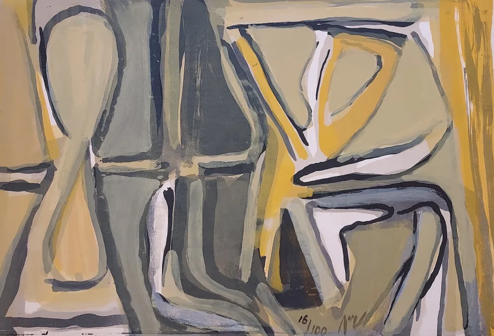 リトグラフ Van Velde - MP 174 - Exhalaison