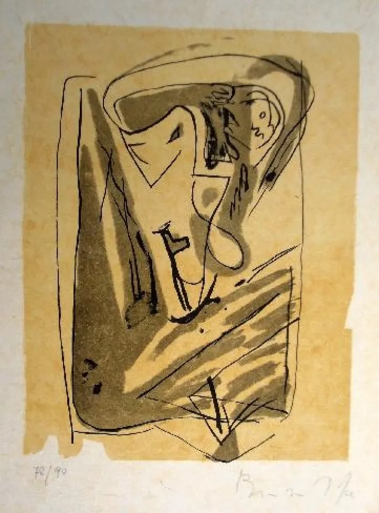 リトグラフ Van Velde - Mp 185