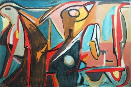 リトグラフ Van Velde - MP 363 - Eclosion