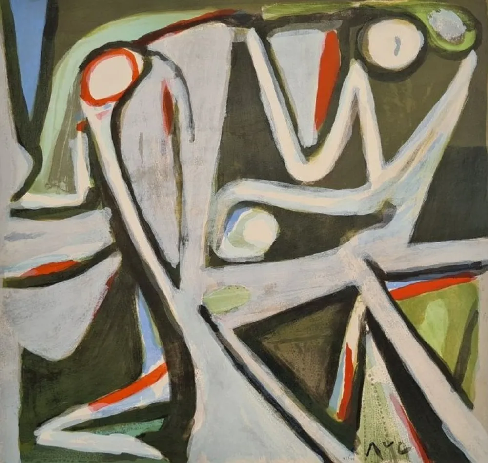 リトグラフ Van Velde - MP 390 - Désertique