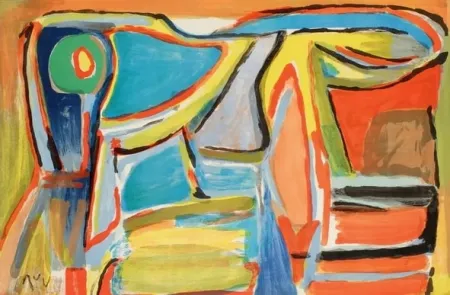 リトグラフ Van Velde - MP 392 - Vent de sables