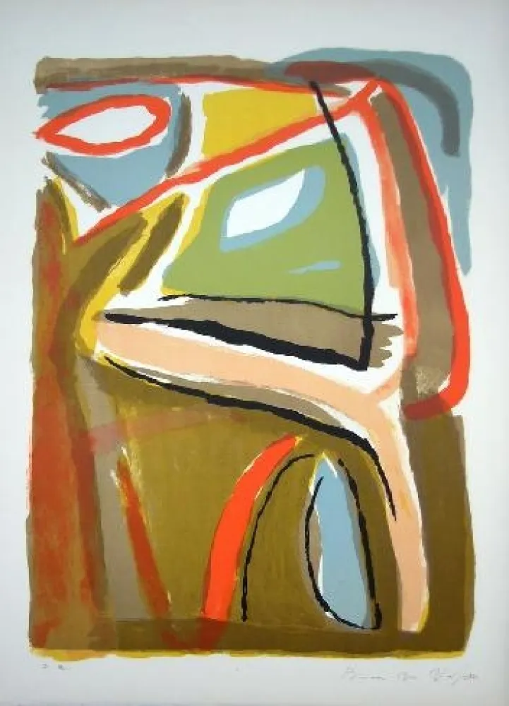 リトグラフ Van Velde - MP 44 - Soleil