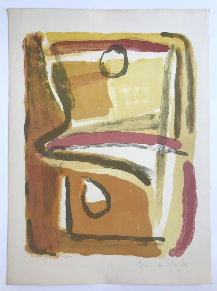 リトグラフ Van Velde - Parcours jaune