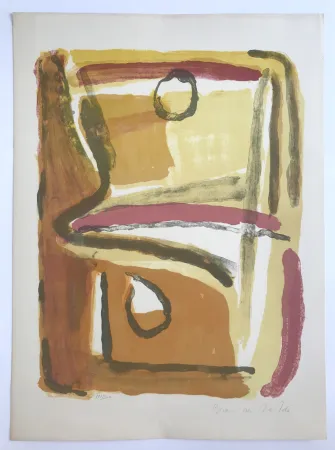 リトグラフ Van Velde - Parcours jaune