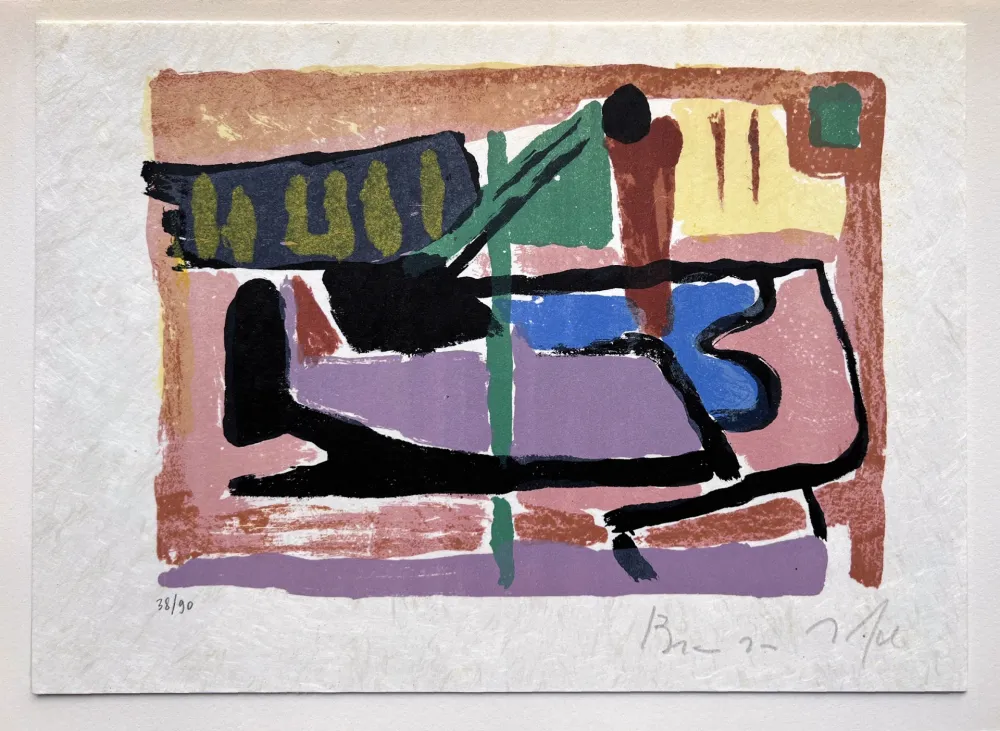 挿絵入り本 Van Velde - Pierre Hébey : Le Mot « buvette ». Quatre lithographies de Bram van Velde (1975)