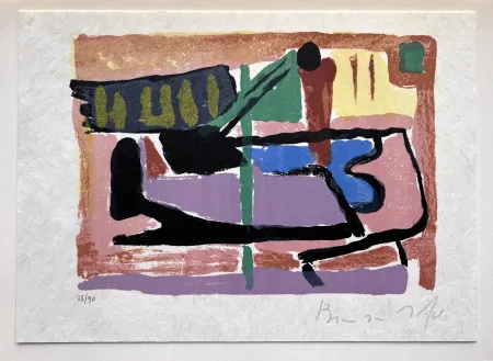 挿絵入り本 Van Velde - Pierre Hébey : Le Mot « buvette ». Quatre lithographies de Bram van Velde (1975)