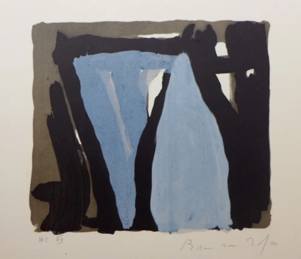 リトグラフ Van Velde - Pour La folie du jour