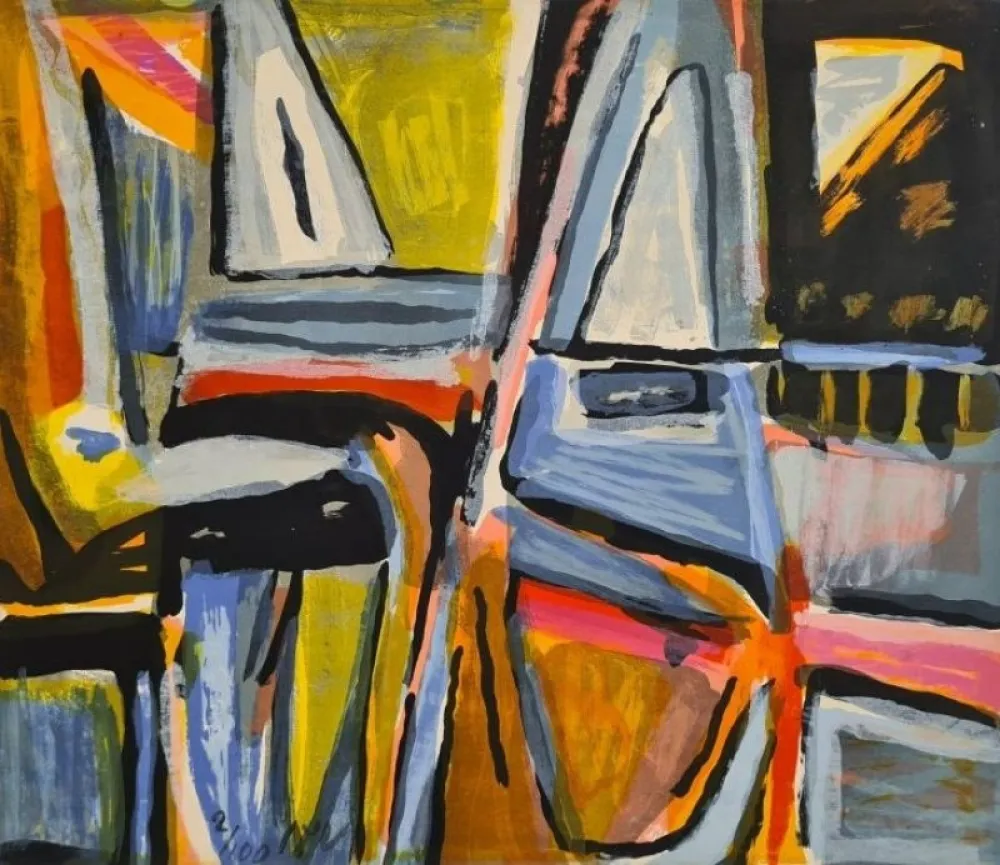 リトグラフ Van Velde - Sans titre