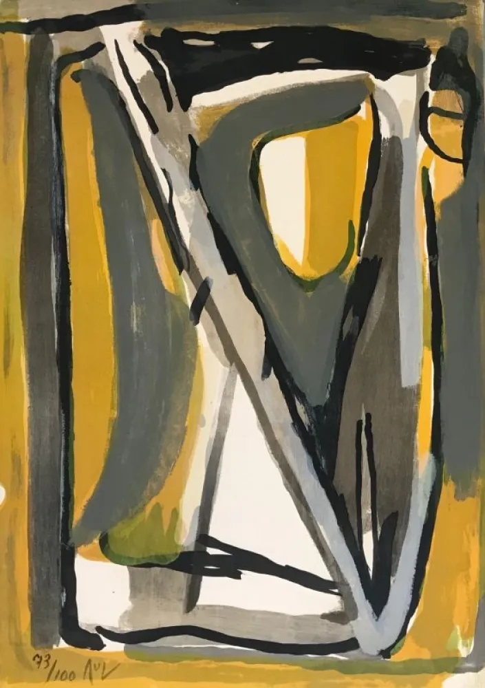 リトグラフ Van Velde - Sans titre