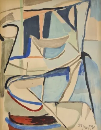 リトグラフ Van Velde - Sans titre