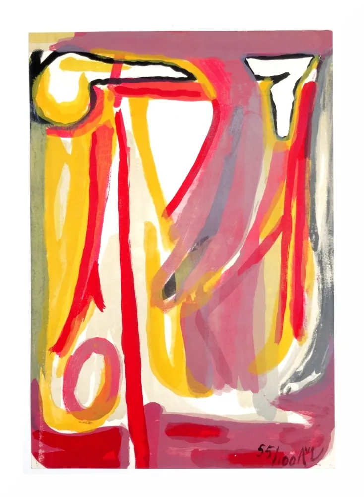 リトグラフ Van Velde - Sans titre