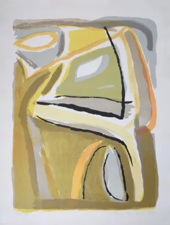 リトグラフ Van Velde - Soleil, 1968 - Hand-signed