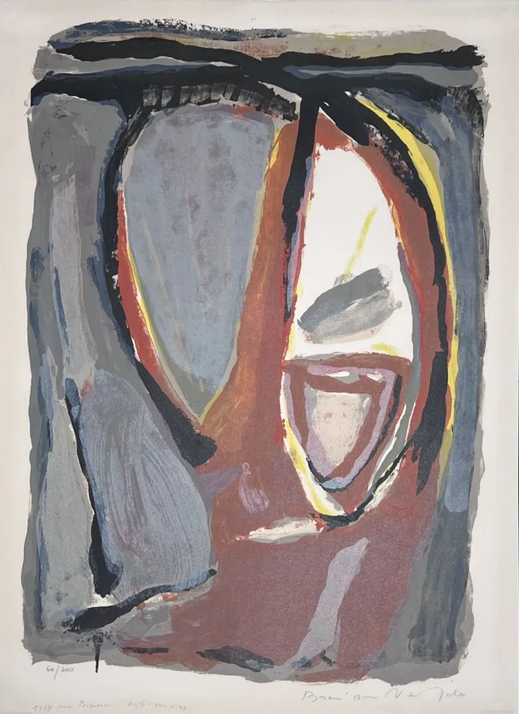 リトグラフ Van Velde - Tête 