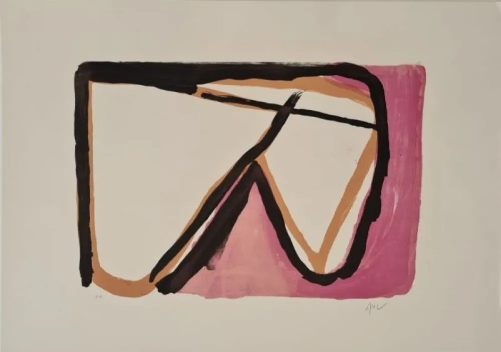 リトグラフ Van Velde - Victoire du blanc 