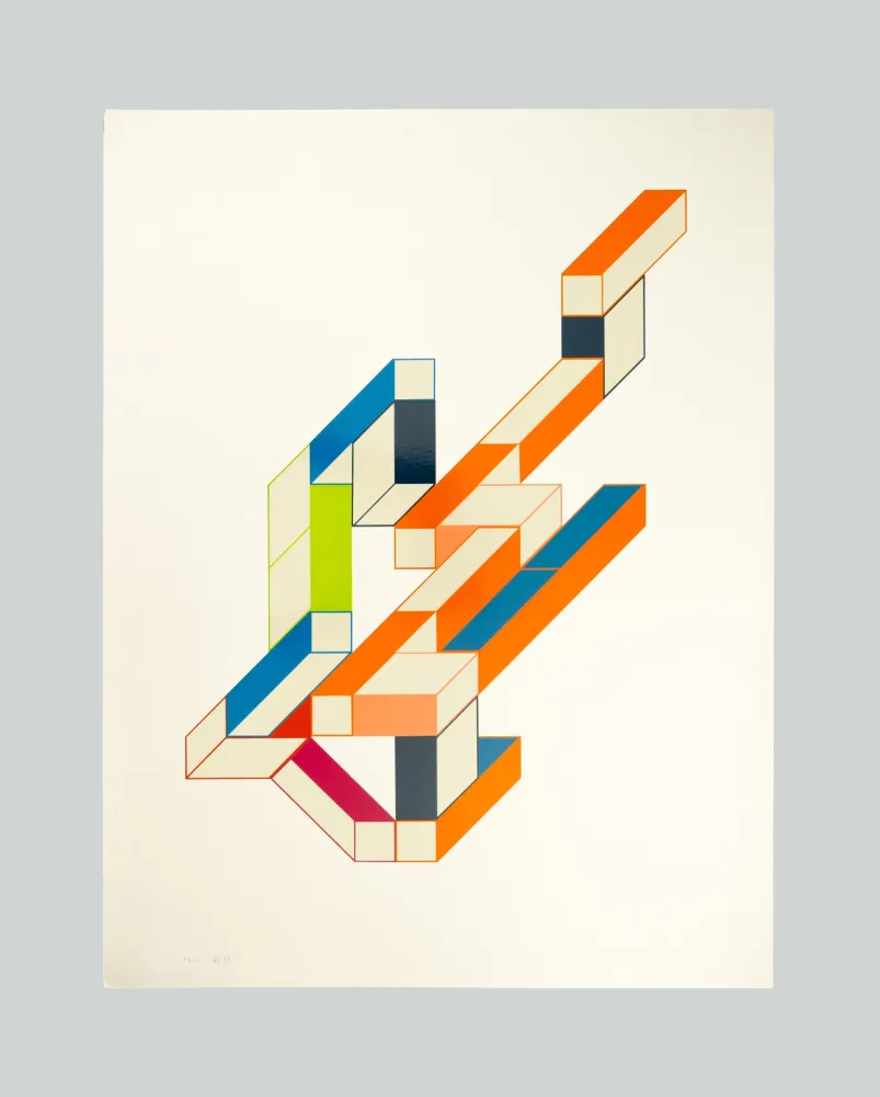 シルクスクリーン Varisco - Random walks (Tav. C)