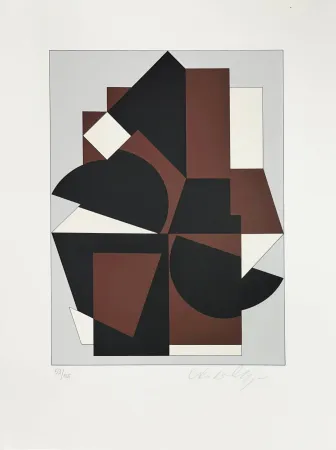 シルクスクリーン Vasarely - Abstract composition 