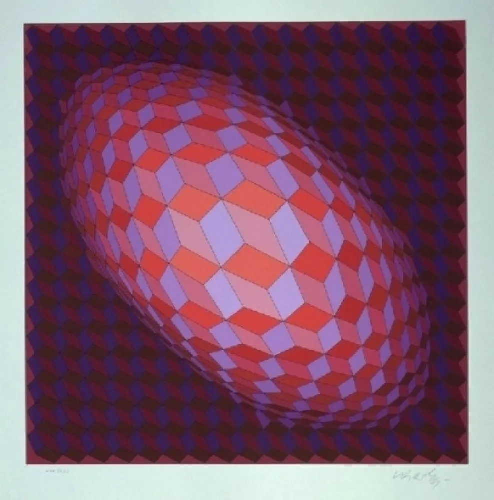 シルクスクリーン Vasarely - ANDROMEDE