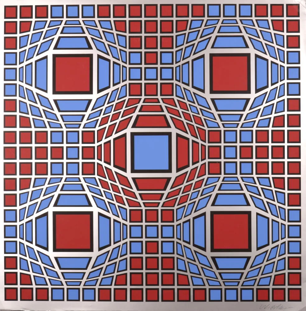 シルクスクリーン Vasarely - ARG-VIT, c. 1974