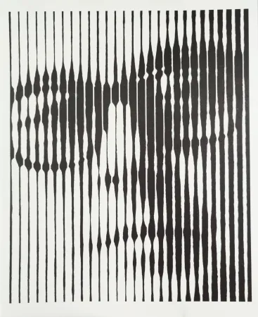 シルクスクリーン Vasarely - Autoportrait