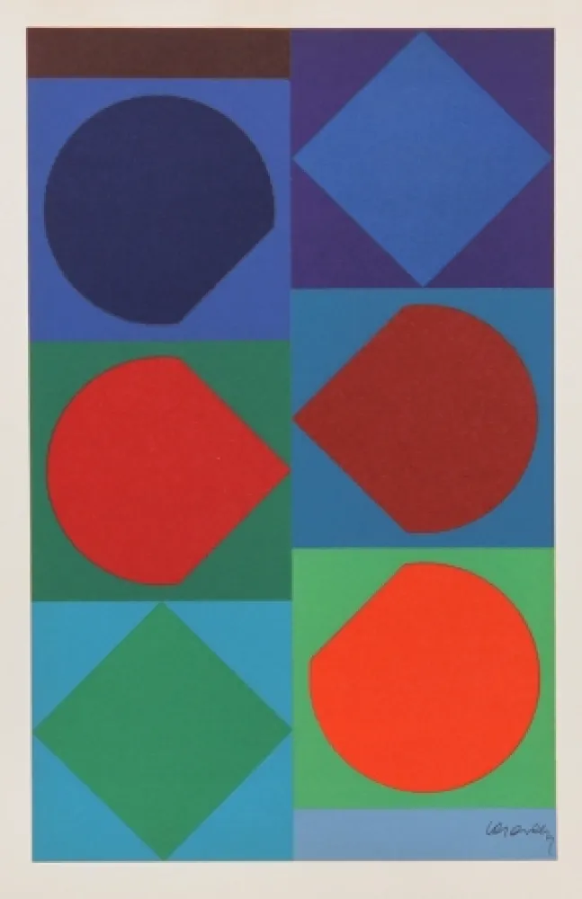 リトグラフ Vasarely - Beryll from Souvenirs de Portraits d'Artistes