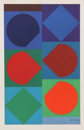 リトグラフ Vasarely - Beryll from Souvenirs de Portraits d'Artistes