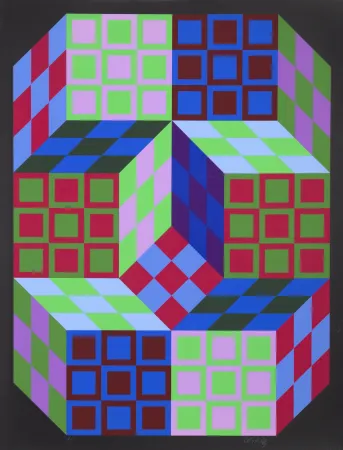 シルクスクリーン Vasarely - Carden