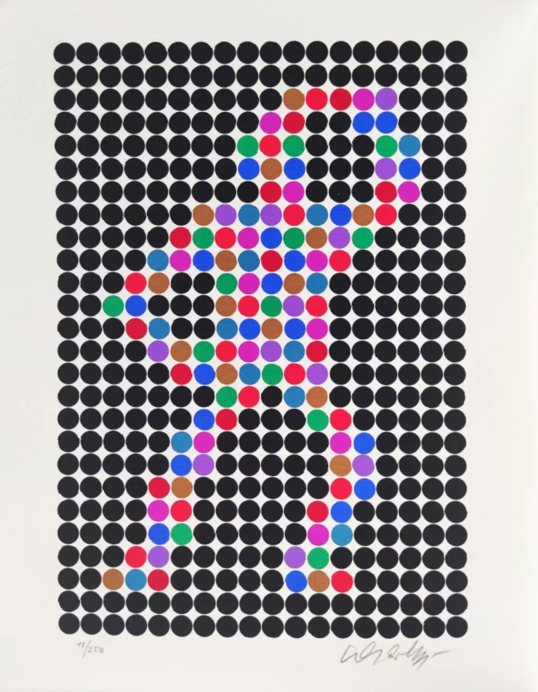シルクスクリーン Vasarely - Cirke