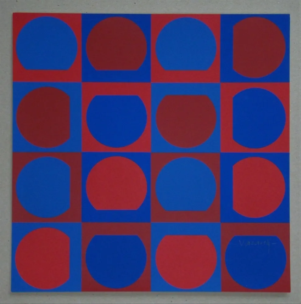 シルクスクリーン Vasarely - Composition, 1964