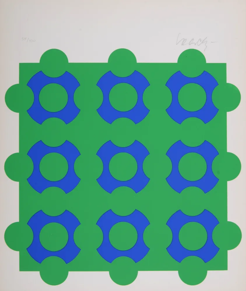 シルクスクリーン Vasarely - Composition, 1967 - Hand-signed