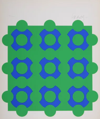 シルクスクリーン Vasarely - Composition, 1967 - Hand-signed