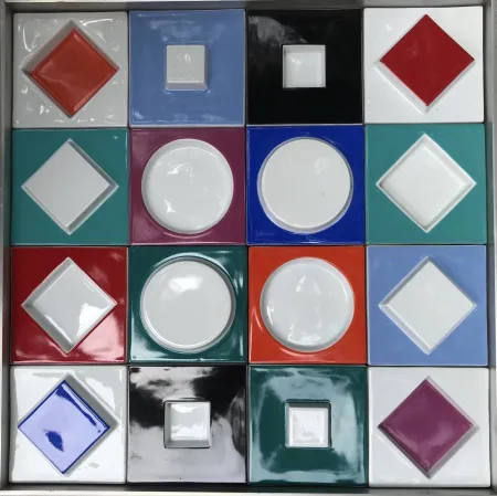 セラミック Vasarely - Composition Caree Relief