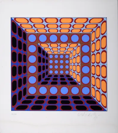 シルクスクリーン Vasarely - Composition cinétique, c. 1975-1980 - Hand-signed & numbered