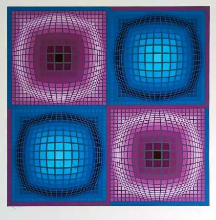 シルクスクリーン Vasarely - Diorre