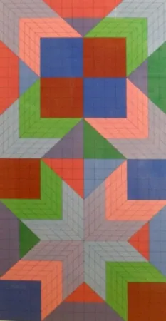 シルクスクリーン Vasarely - Door