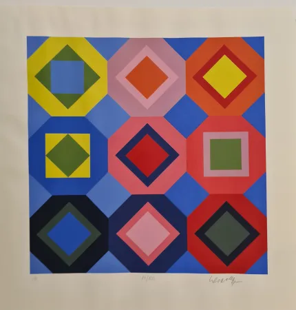 シルクスクリーン Vasarely - Folkokta 