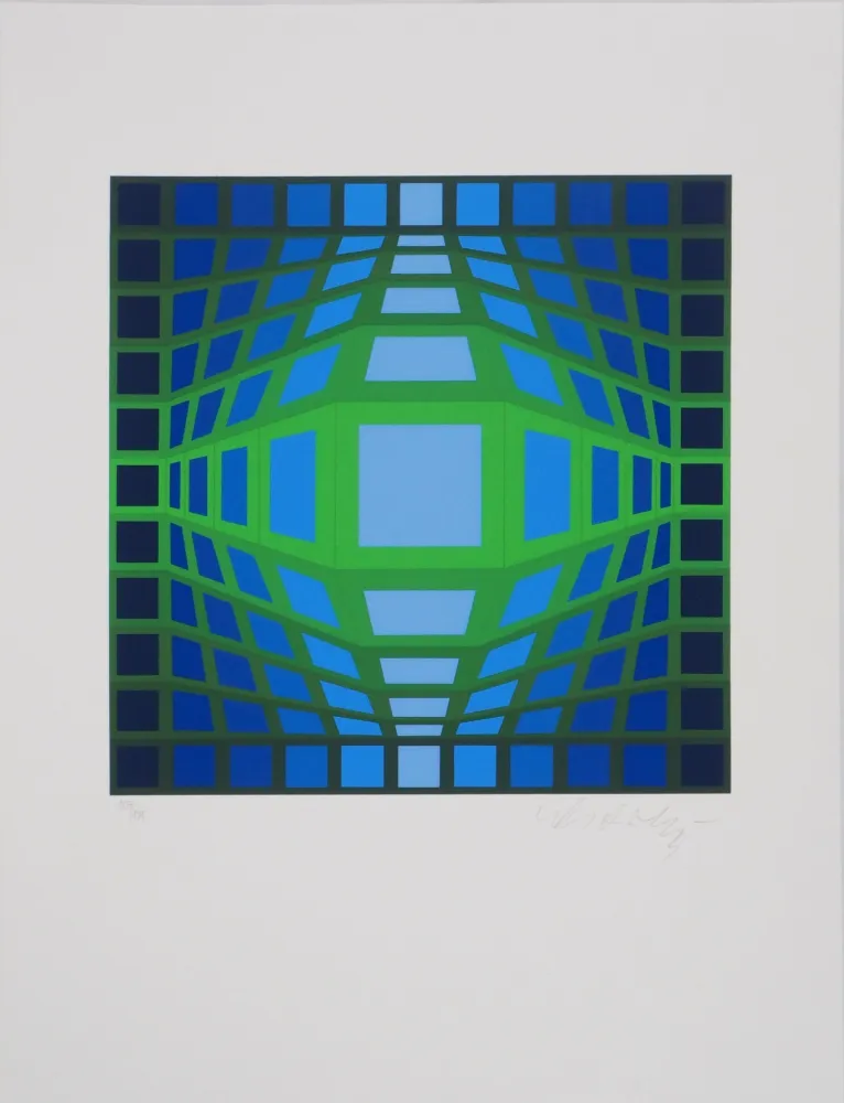 シルクスクリーン Vasarely - Geymant A