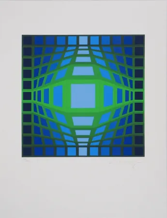 シルクスクリーン Vasarely - Geymant A