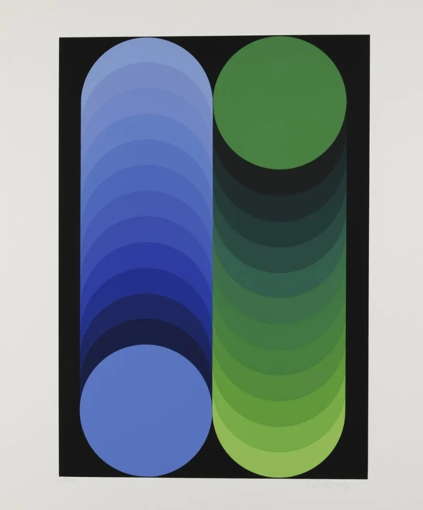 シルクスクリーン Vasarely - Gordes Kidio