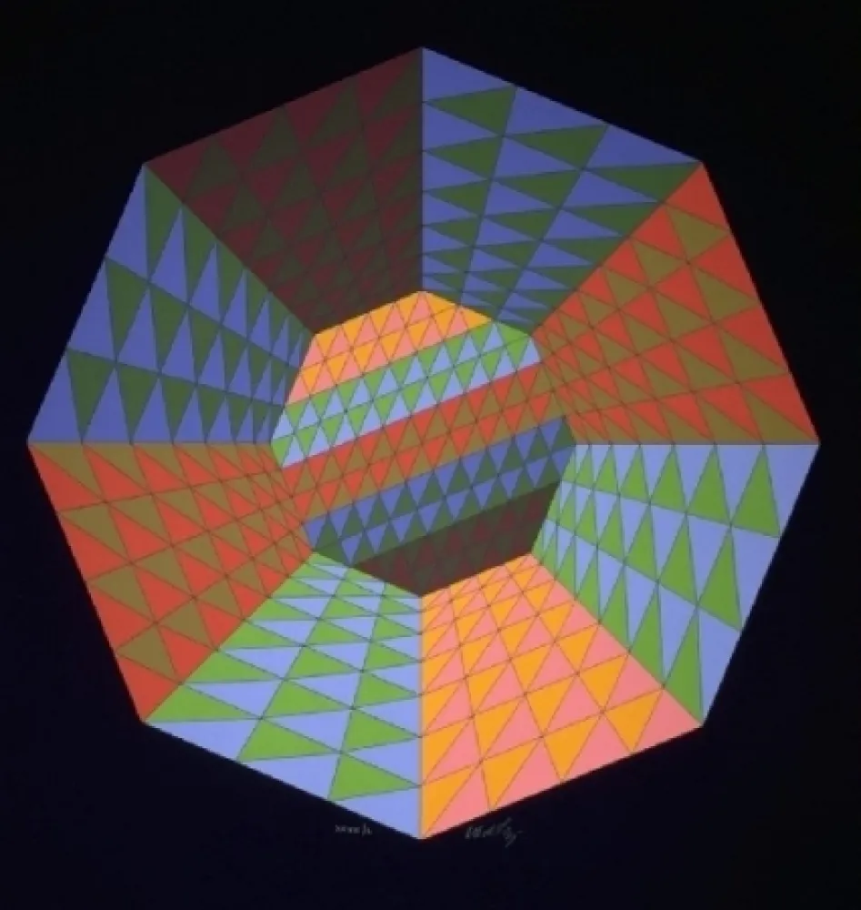 シルクスクリーン Vasarely - Heisenberg