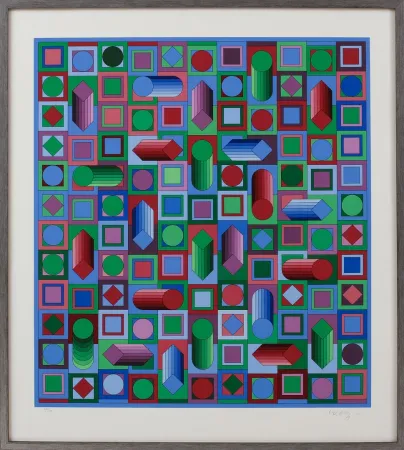 シルクスクリーン Vasarely - Hyram