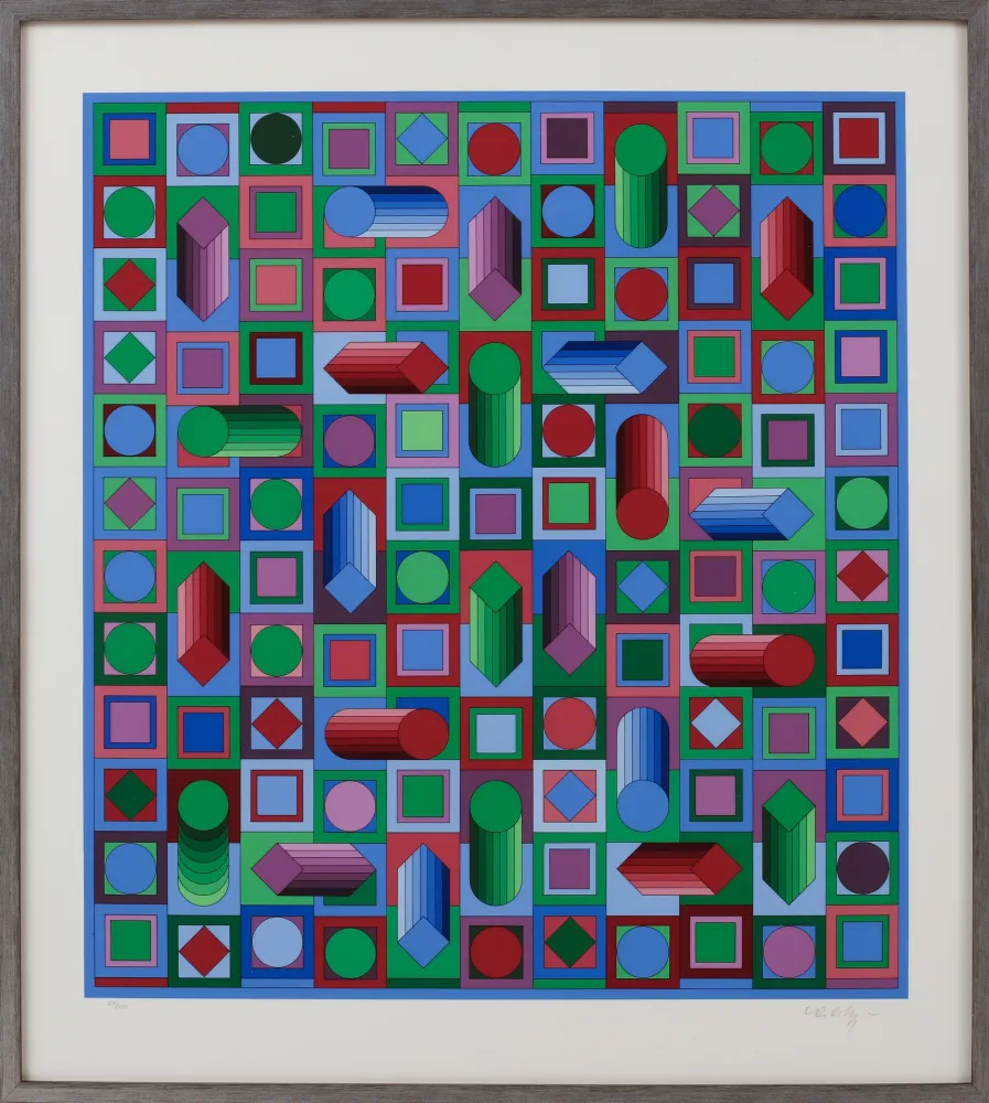 シルクスクリーン Vasarely - Hyram