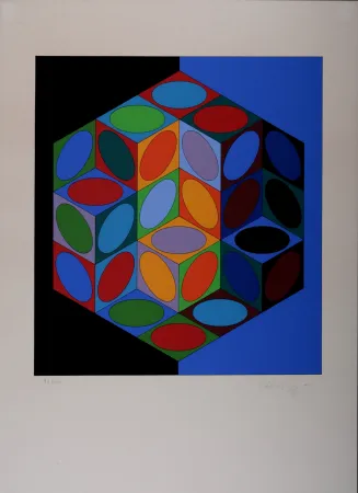 シルクスクリーン Vasarely - Idom-3
