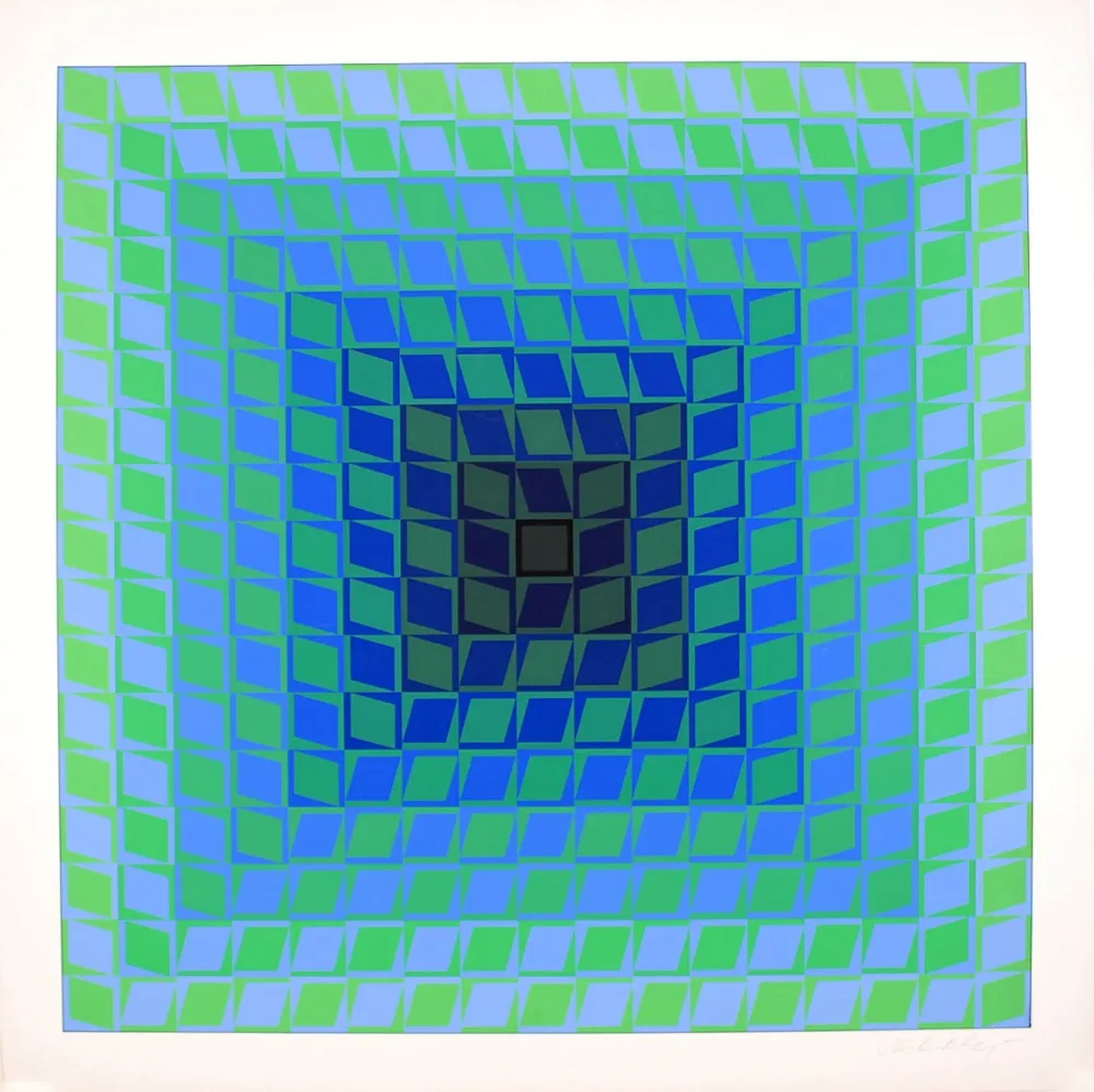シルクスクリーン Vasarely - IX POSITIF - QUASAR
