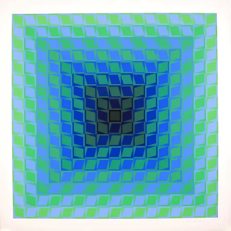 シルクスクリーン Vasarely - IX POSITIF - QUASAR