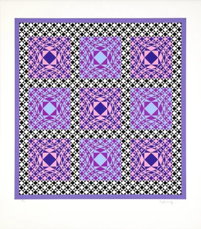 シルクスクリーン Vasarely - Jatek