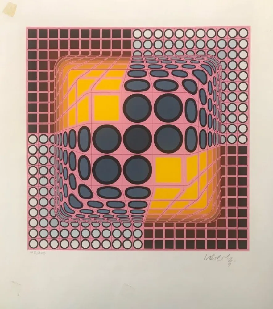 シルクスクリーン Vasarely - Jenge 