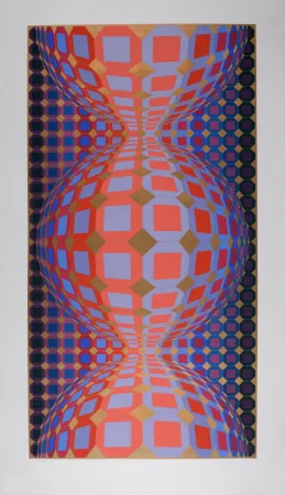 シルクスクリーン Vasarely - Kabba III, 1988 - Hand-signed