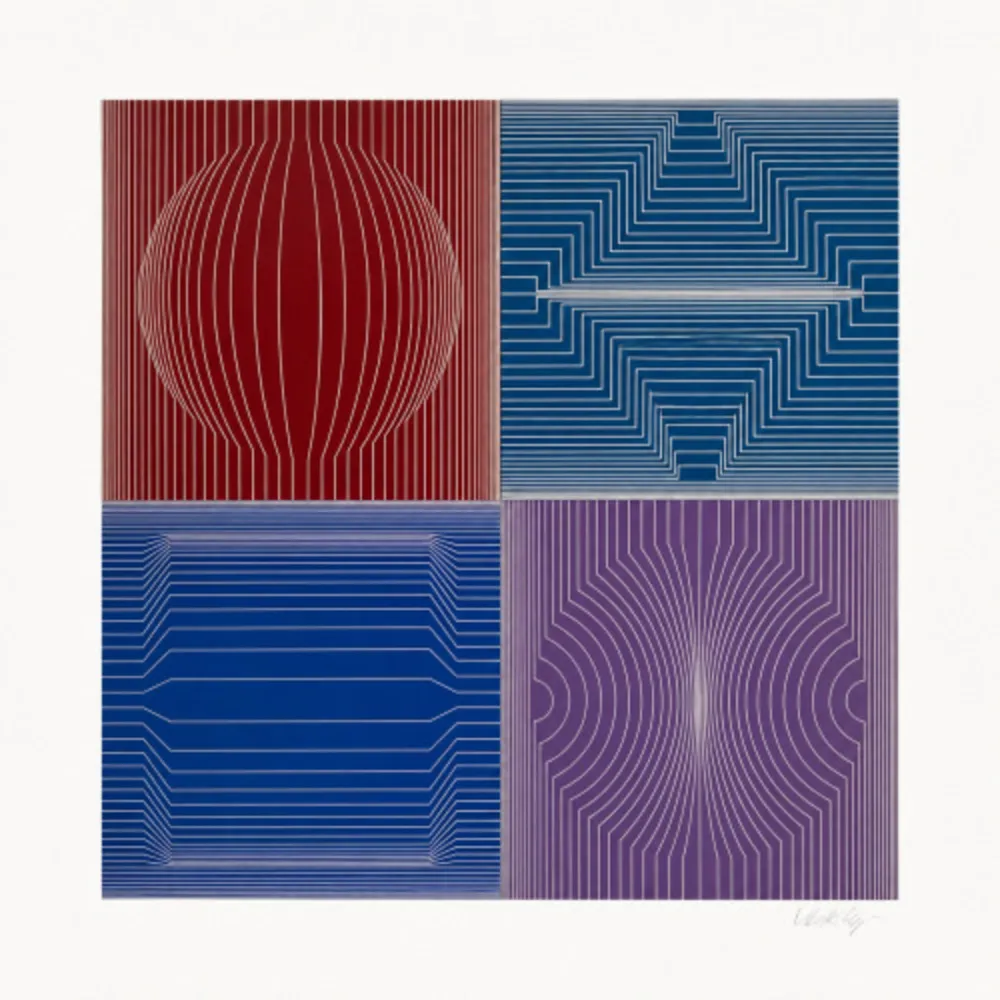 シルクスクリーン Vasarely - La Certa